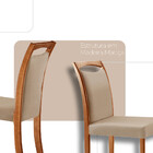 Mesa Ellis 180cm Tampo Laqueado Com Vidro Com 6 Cadeiras Muni