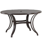 Mesa Em Alumínio Com O Tampo Ripado De 1,40 Metros Trama Orig