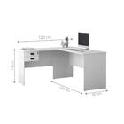 Mesa Em L 120 Friza Branco