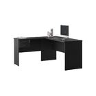 Mesa Em L 120 Friza Preto
