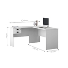 Mesa Em L 120 Look Branco