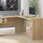 Mesa Em L 150 Guater 2 Gavetas Natura