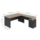 Mesa Em L 1.8 Brasil  Nogueira Preto