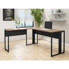 Mesa Em L Anne Castanho Preto