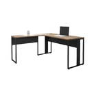 Mesa Em L Anne Castanho Preto