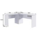 Mesa Em L Branca/cinza M.com