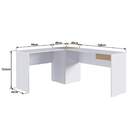 Mesa Em L Branca/macadamia M.com