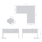 Mesa Em L Califórnia Marrom