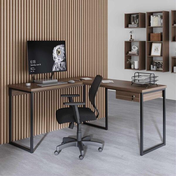 Mesa Em L Com 1 Gavetas Ferv Afarra