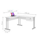 Mesa Em L Com 2 Gavetas Com Chave Empresa