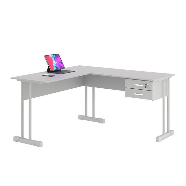 Mesa Em L Com 2 Gavetas Com Chave Empresa