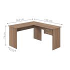 Mesa Em L Com Gaveta Mantel Montana