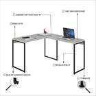 Mesa Em L Dynamica Office 120x140x75cm