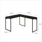 Mesa Em L Dynamica Office 120x140x75cm
