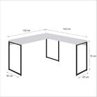 Mesa Em L Dynamica Office 135x140x75cm