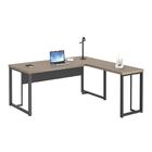 Mesa Em L E Armário Jony Nogueira Preto