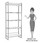 Mesa Em L E Estante Para Escritório Studio Industrial Branco