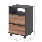 Mesa Em L E Gaveteiro Ali Noce Preto