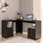 Mesa Em L Escritório Escrivaninha Quito 2 Gavetas 1 Porta 2 N