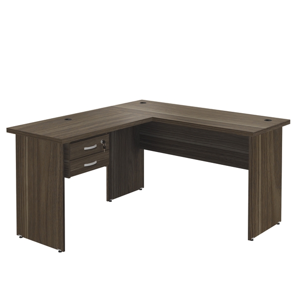 Mesa Em L Escritório Mouraria Marrom