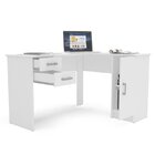 Mesa Em L Escritóro 125x105cm Barcelona 2 Gavetas 1 Porta Pol