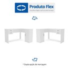 Mesa Em L Escritóro 125x105cm Barcelona 2 Gavetas 1 Porta Pol
