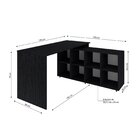 Mesa Em L Escrivaninha Kubus Com 8 Nichos Yescasa Preto
