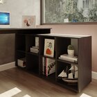 Mesa Em L Escrivaninha Kubus Com 8 Nichos Yescasa Preto