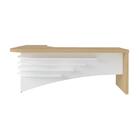 Mesa Em L Executiva Furnari Carvalho Branco