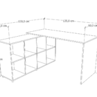 Mesa Em L Home Office Damasco 8 Nichos Legno Salina Com Branco