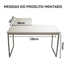 Mesa Em L Industrial Pés De Ferro Para Escritório 120x90cm Es