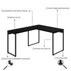 Mesa Em L Kuadra Office 120x150x75cm