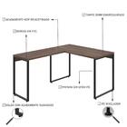 Mesa Em L Kuadra Office 120x150x75cm