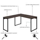 Mesa Em L Kuadra Office 135x150x75cm