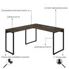 Mesa Em L Kuadra Office 135x150x75cm