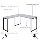 Mesa Em L Kuadra Office 135x150x75cm