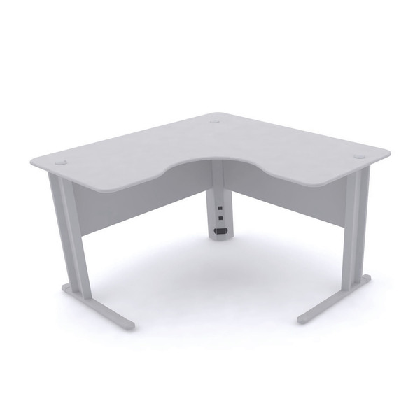 Mesa Em L P/ Escritório 120x120 Pandin Maxxi - Cinza