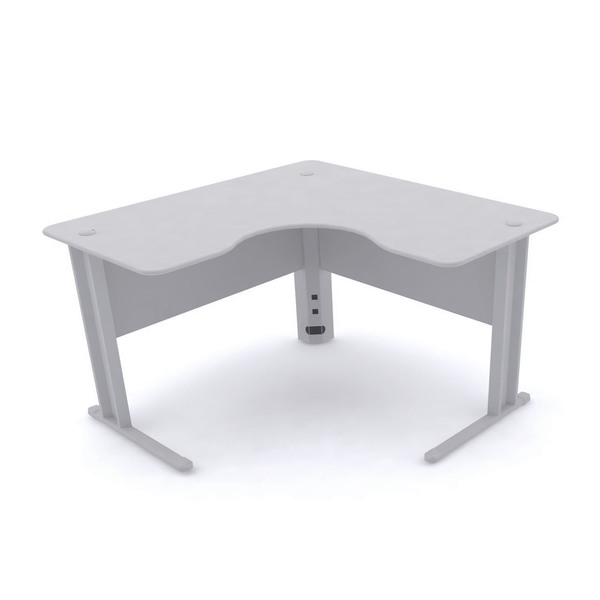 Mesa Em L P/ Escritório 120x120 Pandin Maxxi - Cinza