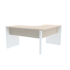 Mesa Em L P/ Escritório 125x125 Pandin P25 - Nogueira/branco