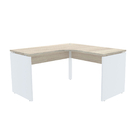 Mesa Em L P/ Escritório 125x125 Pandin P25 - Nogueira/branco