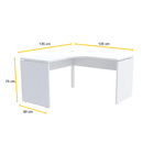 Mesa Em L P/ Escritório 135x135 Pandin P25 - Branco