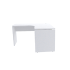 Mesa Em L P/ Escritório 135x135 Pandin P25 - Branco