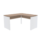 Mesa Em L P/ Escritório 135x135 Pandin P25 - Naturalle/branco