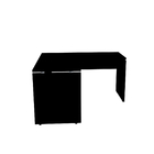 Mesa Em L P/ Escritório 135x135 Pandin P25 - Preto