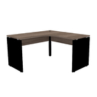 Mesa Em L P/ Escritório 145x145 Pandin P25 - Walnut/preto
