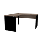 Mesa Em L P/ Escritório 145x145 Pandin P25 - Walnut/preto
