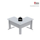 Mesa Em L P/ Escritório 150x150 Pandin Maxxi - Cinza