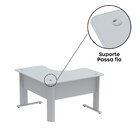 Mesa Em L P/ Escritório 150x150 Pandin Maxxi - Cinza
