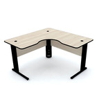 Mesa Em L P/ Escritório 150x150 Pandin Maxxi - Nogueira/preto