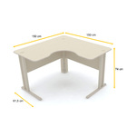 Mesa Em L P/ Escritório 150x150 Pandin Maxxi - Ovo